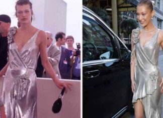 Bella Hadid Recreates Iconic ’90s Red Carpet Look bella-hadid-recreates-conic-90s-red-carpet-look